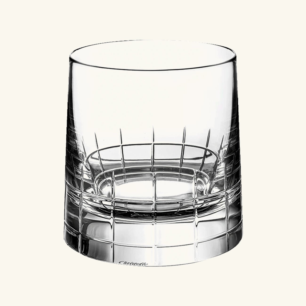 Graphik Set Of 2 Old-Fashioned Glasses christofle graphik set of 2 old fashioned glasses