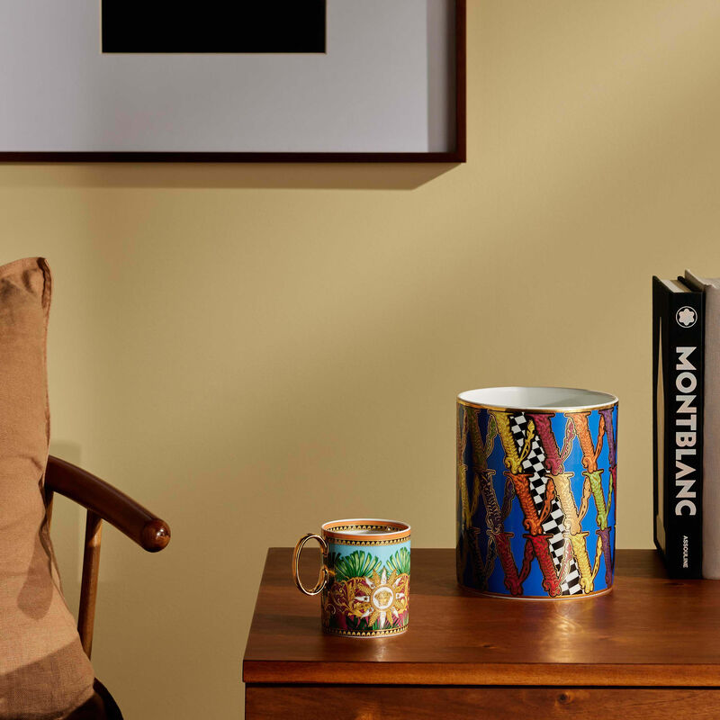 Virtus Gala Vase Small Blue versace virtus gala vase small blue