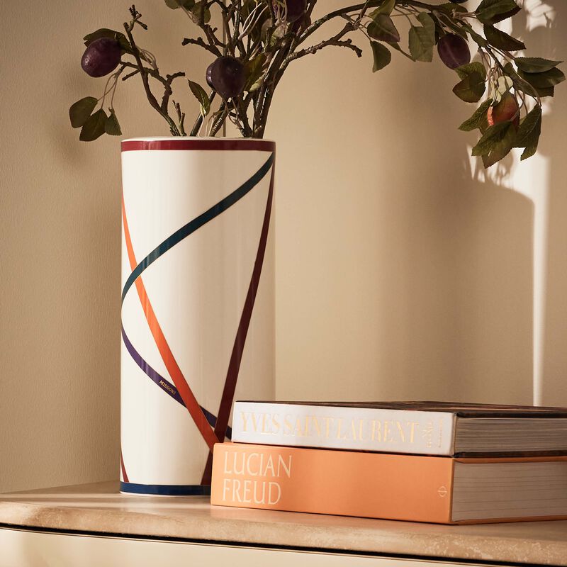 ميسوني هوم مزهرية ناستري دائرية كبيرة الحجم ومتعددة الألوان