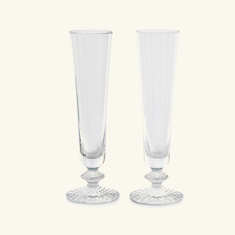 baccarat mille nuits champagne glass clear set of 2