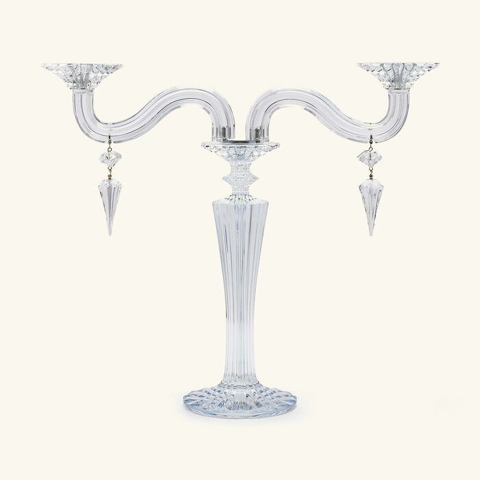 baccarat mille nuits candlelabra clear 2 candles