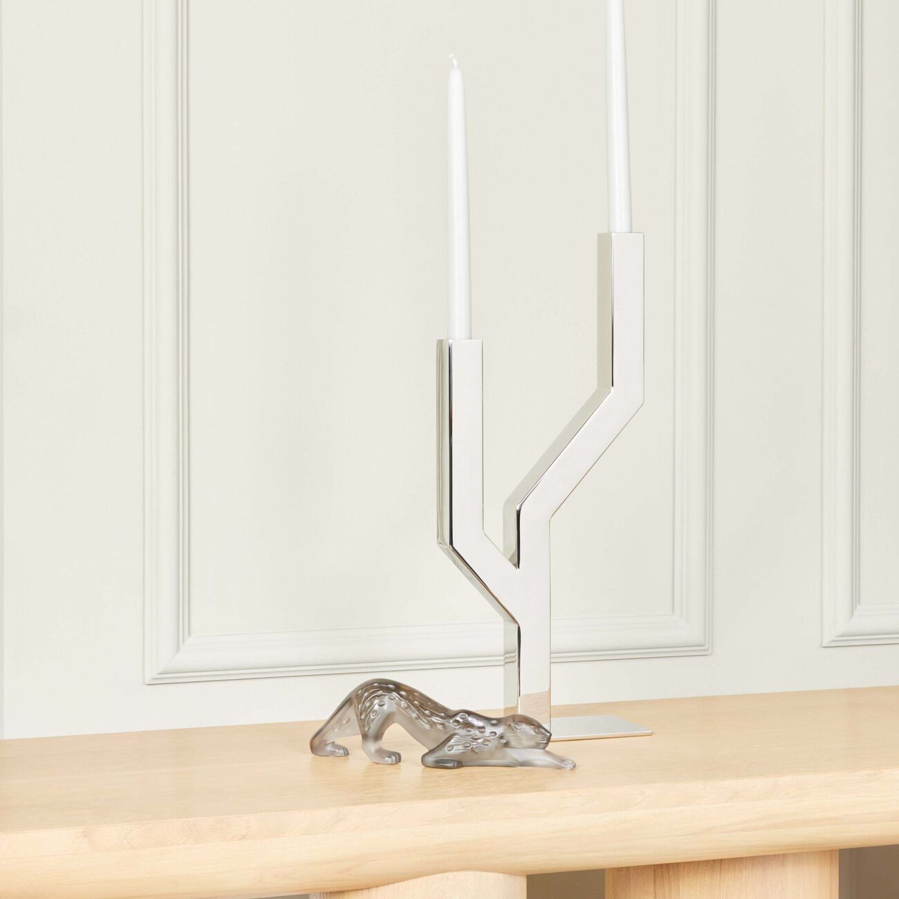 كريستوفل شمعدان أربوريسنس من شمعتين من الستانلس ستيل