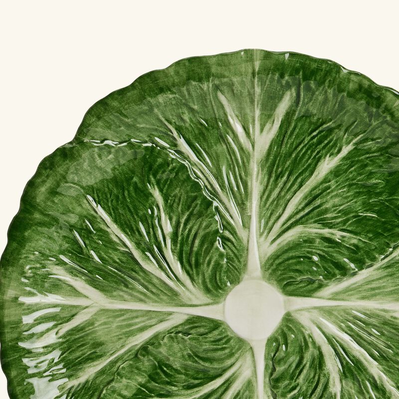 les ottomans radicchio dinner plate round green 30cm