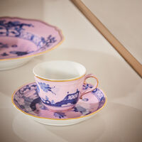 ginori 1735 oriente italiano azalea coffee cup pink