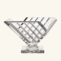 mario cioni   c crystal v shape centerpiece small clear