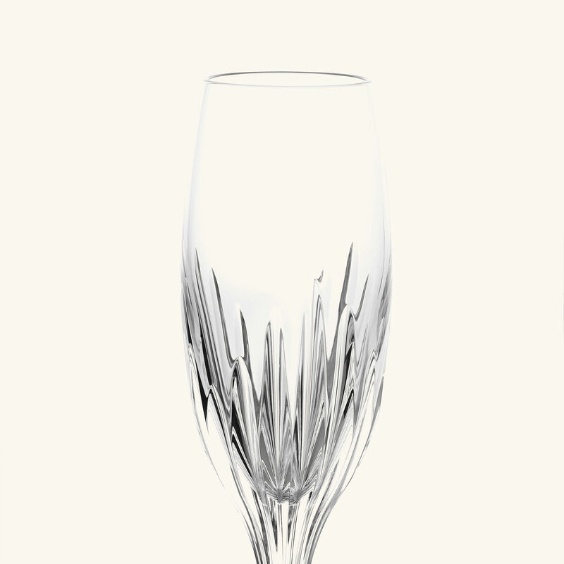 baccarat massena flute champagne glass clear set of 2