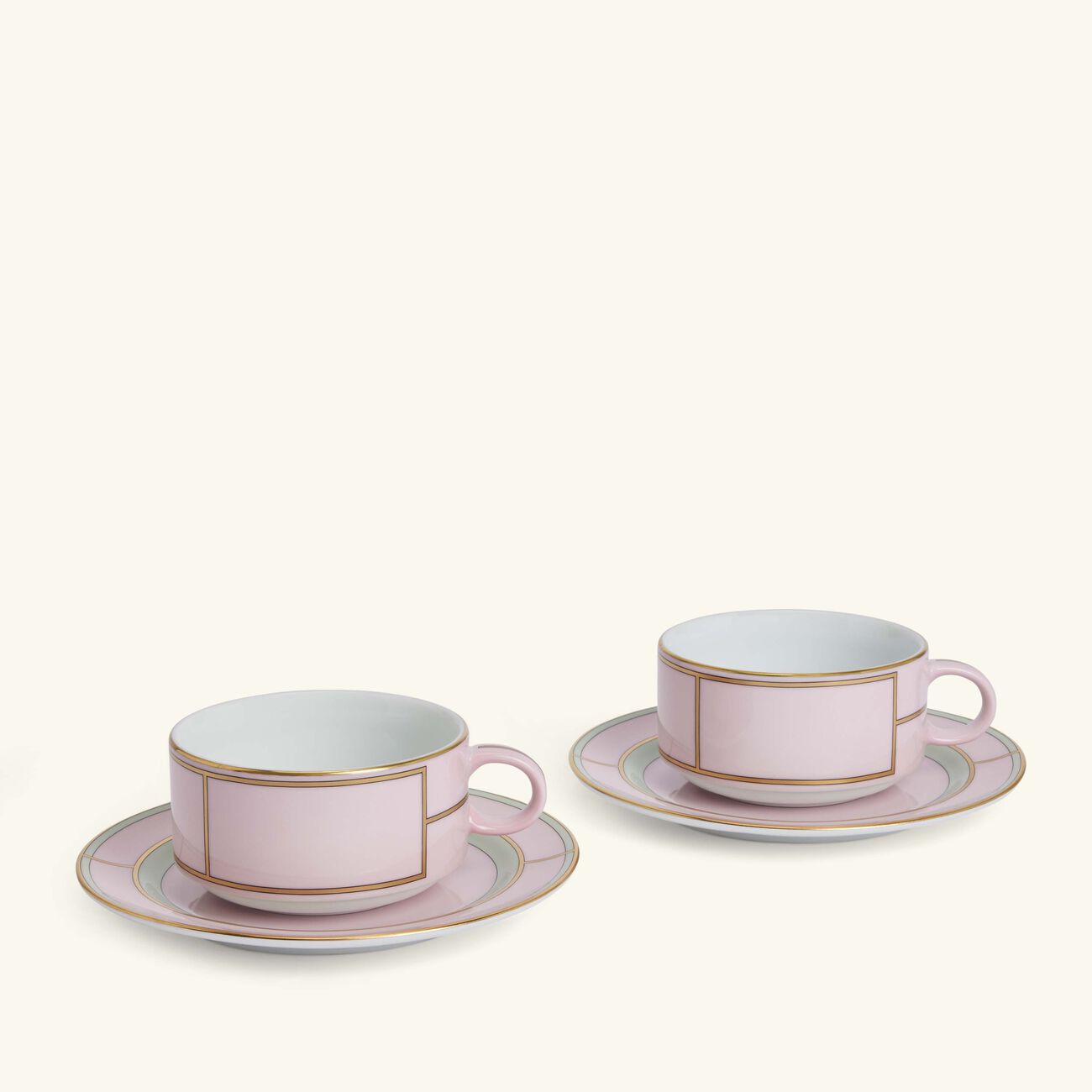 ginori 1735 diva tea cup   saucer pink set of 2