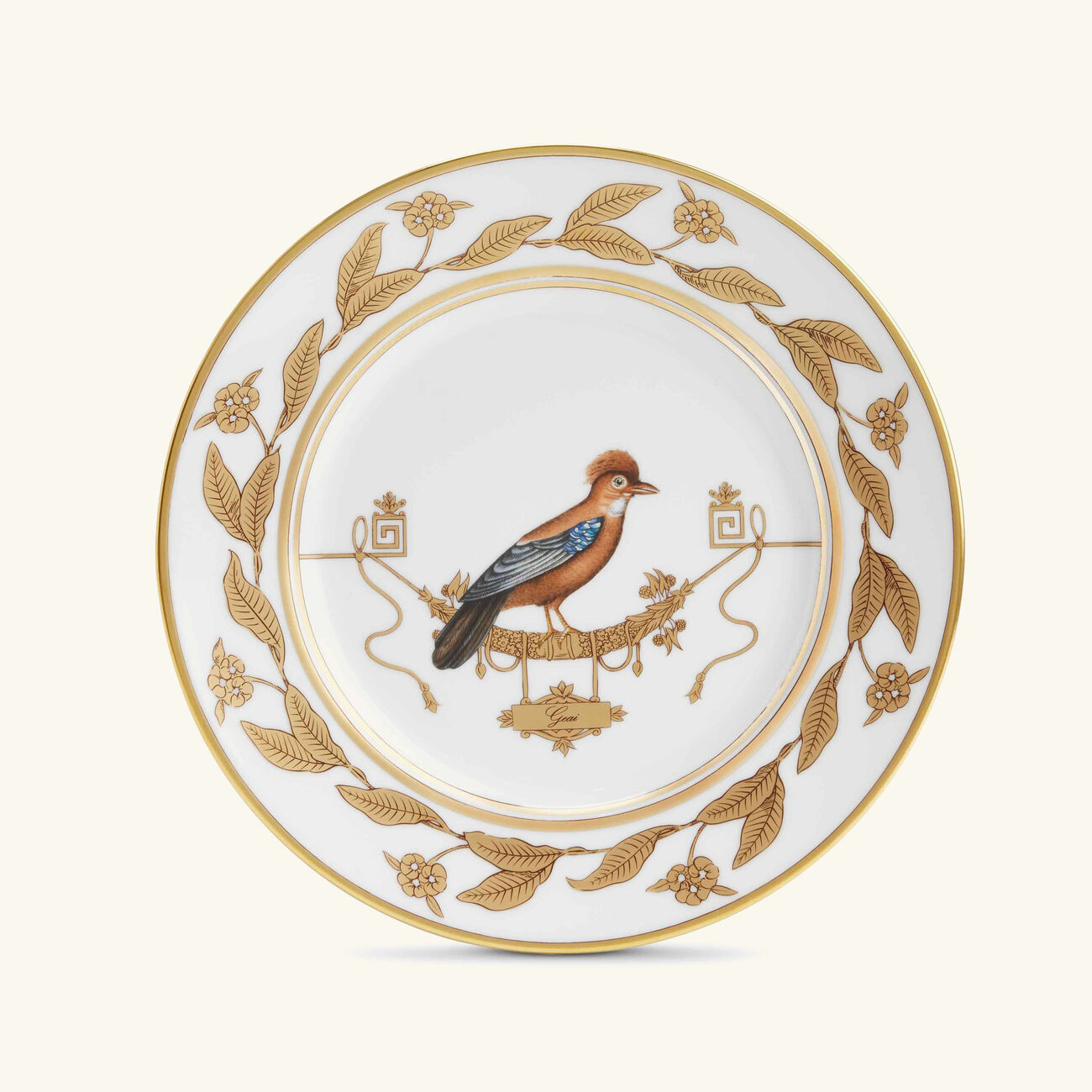 ginori 1735 voli re geai dessert plate round gold 22cm