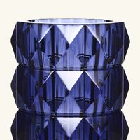 baccarat louxor vase round medium blue