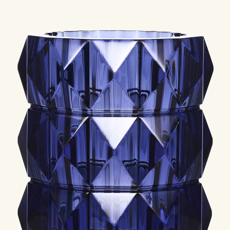 baccarat louxor vase round medium blue