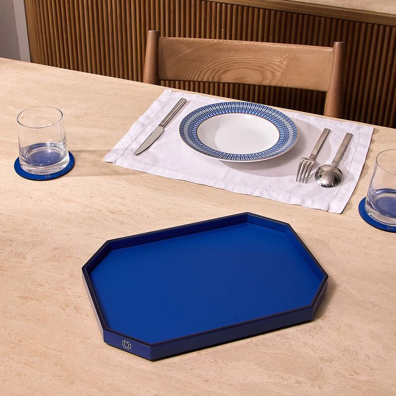 Octogone Tray Small Blue baccarat octogone tray small blue