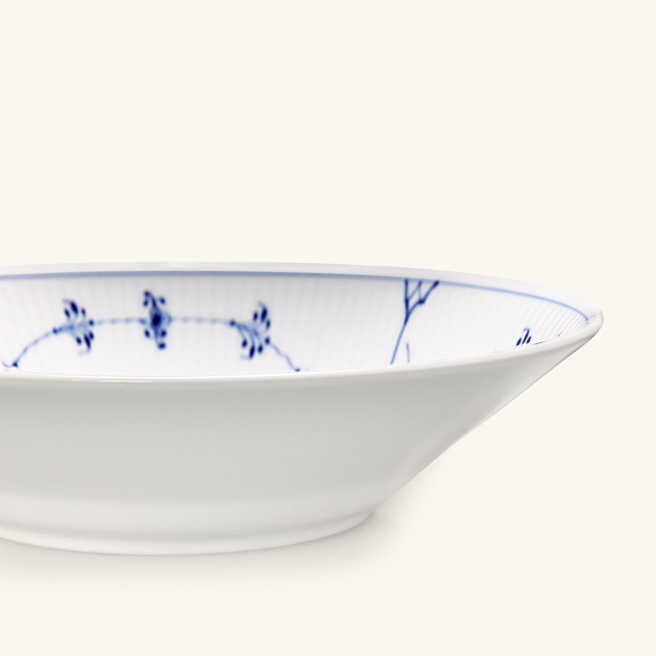 رويال كوبنهاغن طبق الشوربة بلو فلوتد بلاين أبيض 24 سم