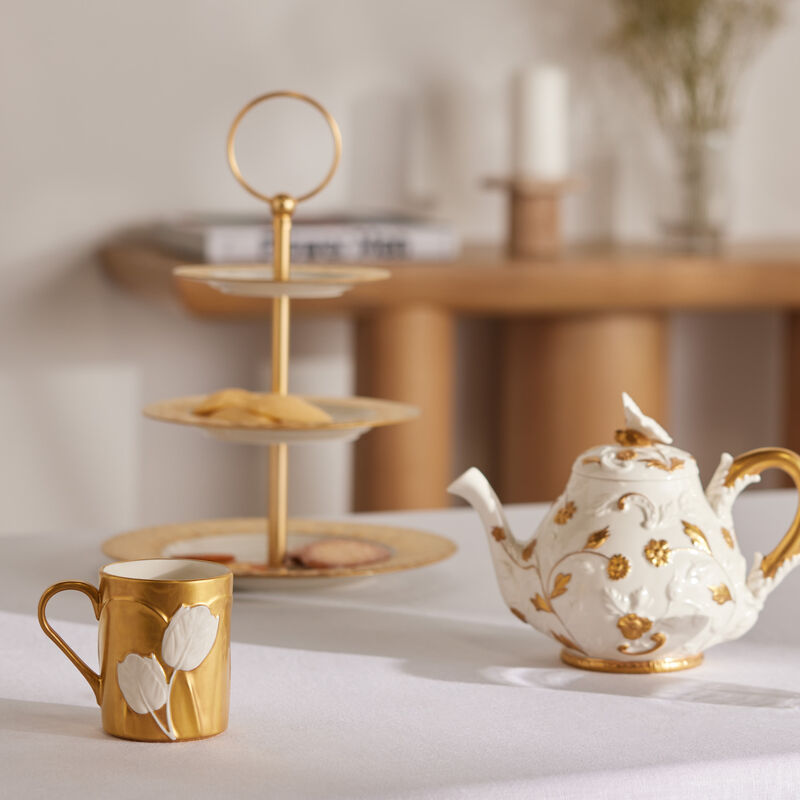 villari tulip mug gold