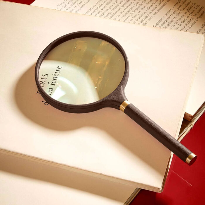 Pebble Archival Magnifying Glass Brown assouline pebble archival magnifying glass brown