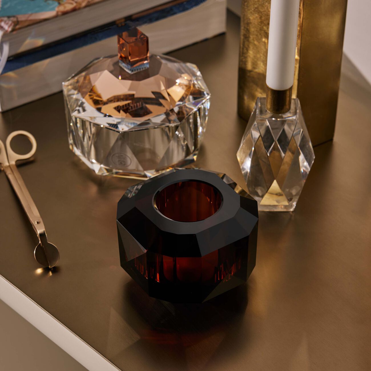 ريفليكشنز كوبنهاغن حامل شموع راديانت تكساس سبريم باللون العنبري