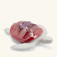 lladro turtle sculpture medium red