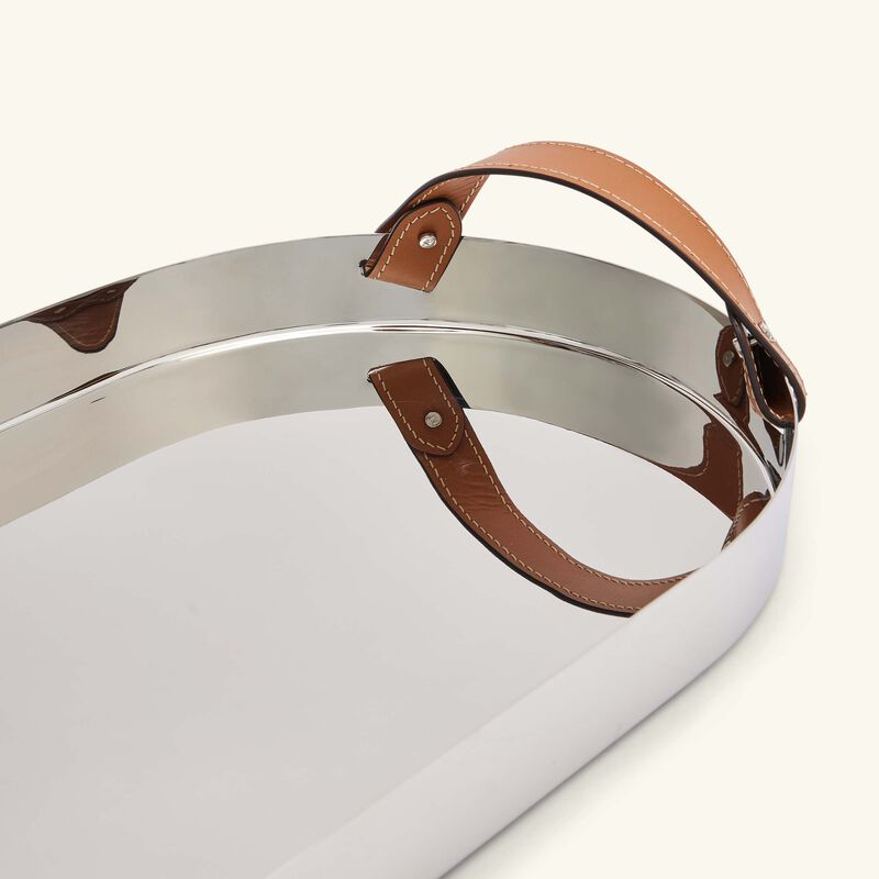 رالف لورين هوم صينية الضيافة وايت مستطيلة كبيرة من الستانلس ستيل