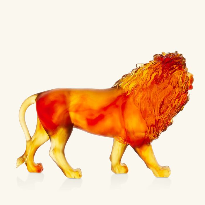 Sand Lion Sculpture Medium Orange Limited Edition daum sand lion sculpture medium orange limited edition