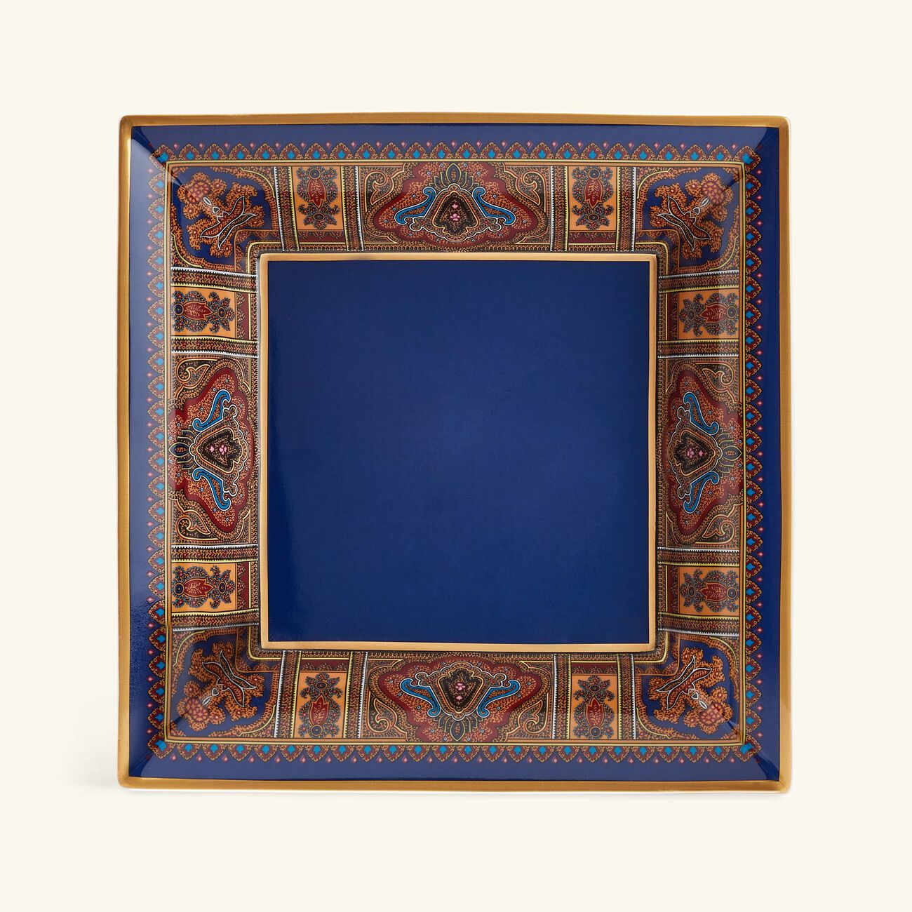 Cachemire Trinket Tray Square Medium Blue etro cachemire trinket tray square medium blue