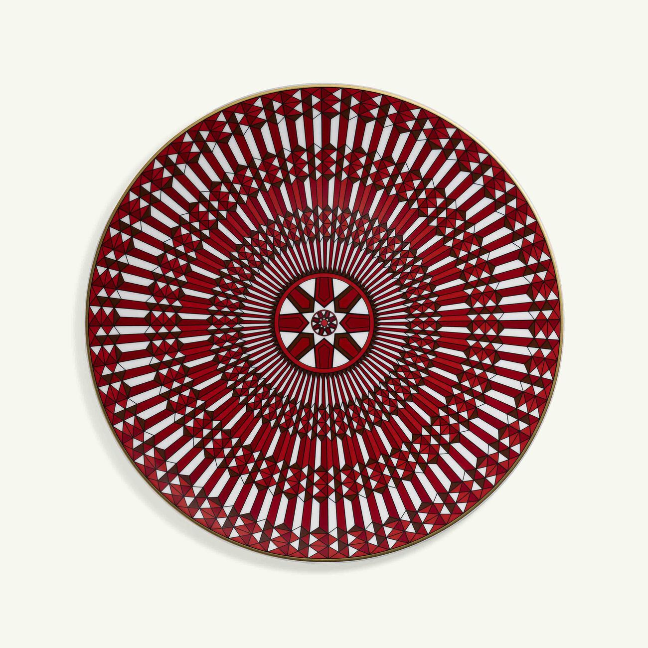 baccarat arcadia show plate round red 31cm