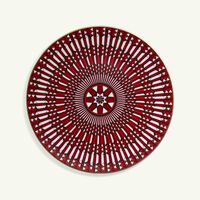 baccarat arcadia show plate round red 31cm