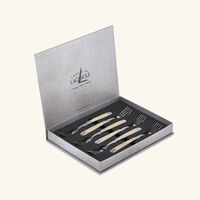 Acrylic Handle Table Fork Brown Set of 6 forge de laguiole acrylic handle table fork brown set of 6