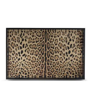 Leopard Wooden Tray, medium