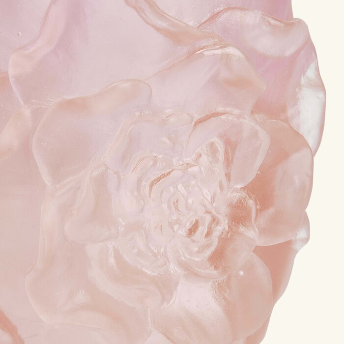 daum camellia vase small pink