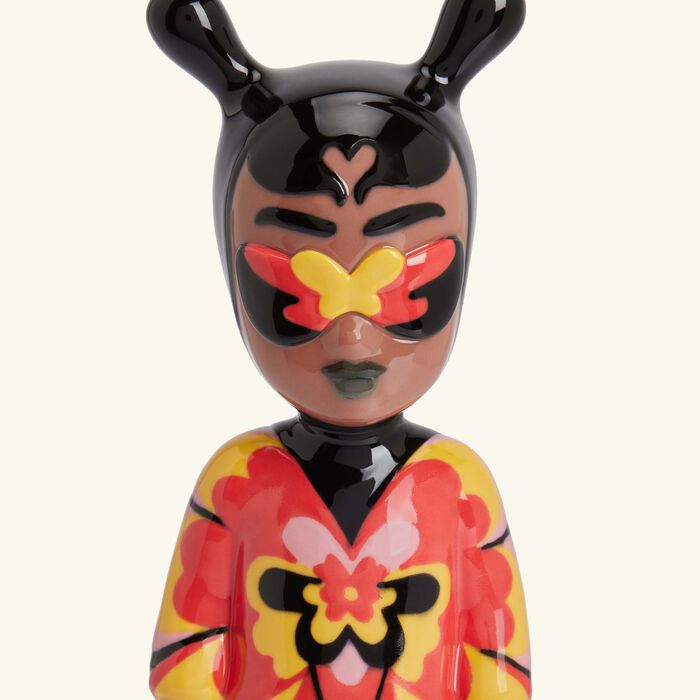 لادرو منحوتة ذا غيست باي جايد صغيرة بنفسجي وبني