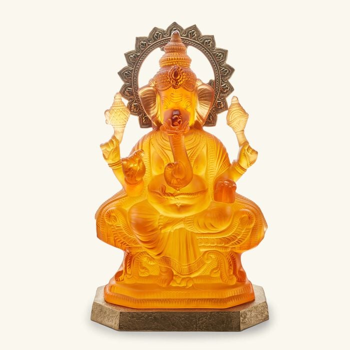 daum ganesh sculpture extra large amber
