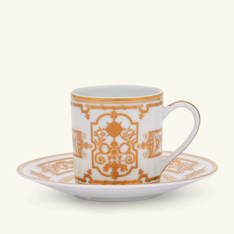 Aux Rois Coffee Cup & Saucer Gold bernardaud aux rois coffee cup saucer gold