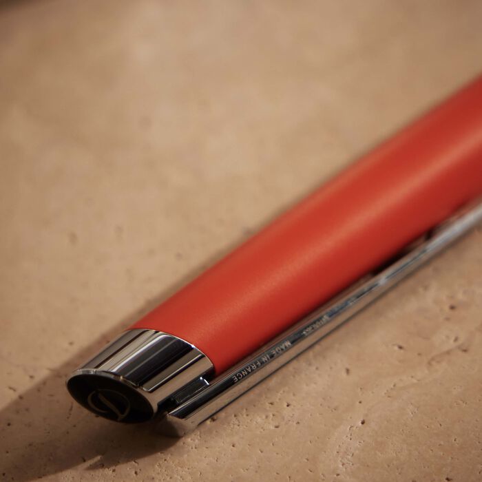 st dupont defi millennium ballpoint pen orange