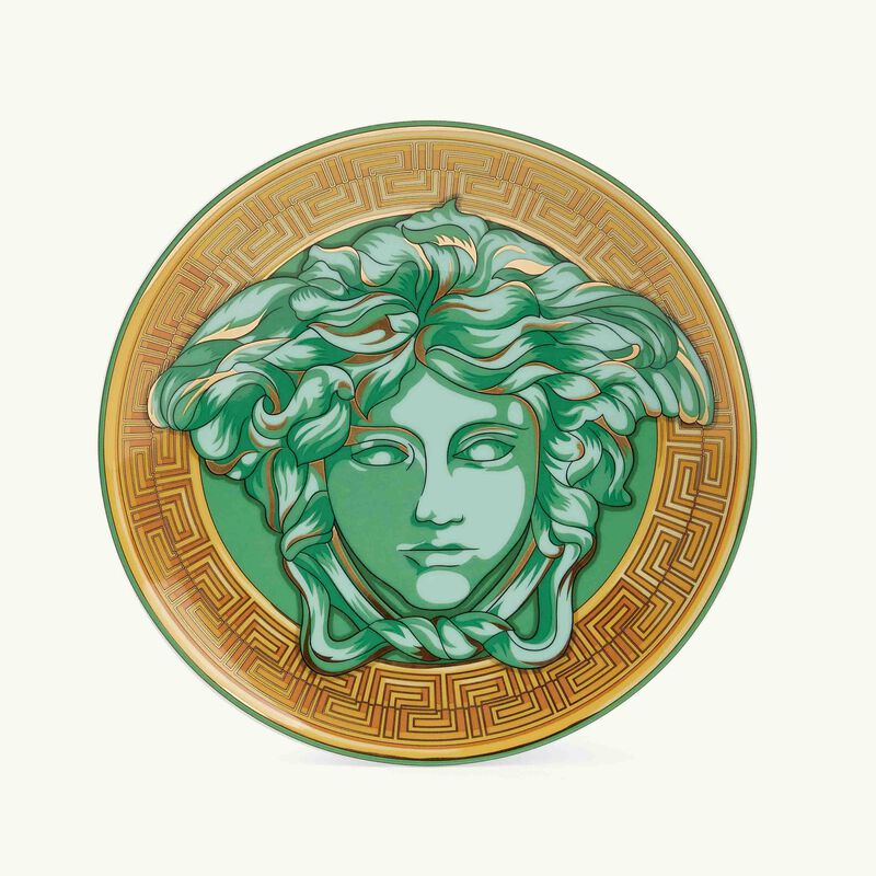 Medusa Amplified Green Coin Bread & Butter Plate Round Green 17cm versace medusa amplified green coin bread butter plate round green 17cm