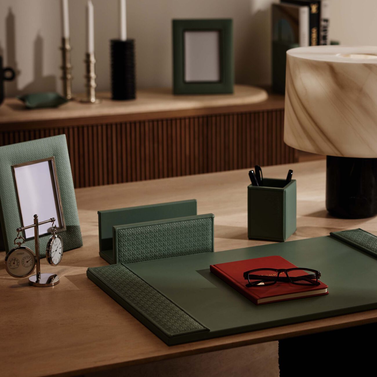 giobagnara elie saab monogram desk blotter agata green