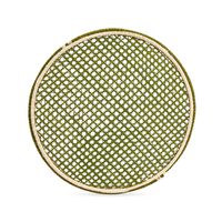 Green Embroidered Wicker Placemat, small