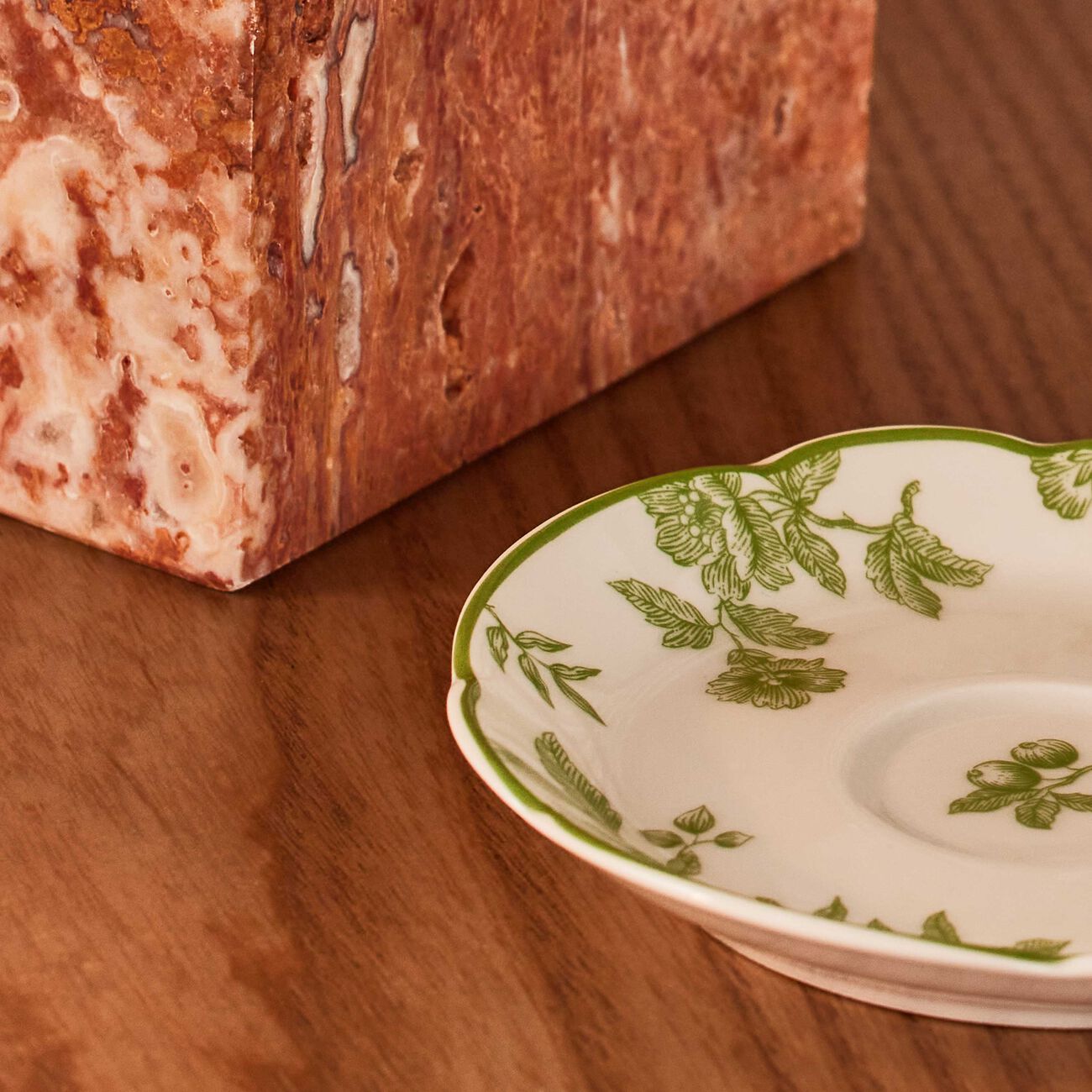 bernardaud albertine coffee cup   saucer green set of 2