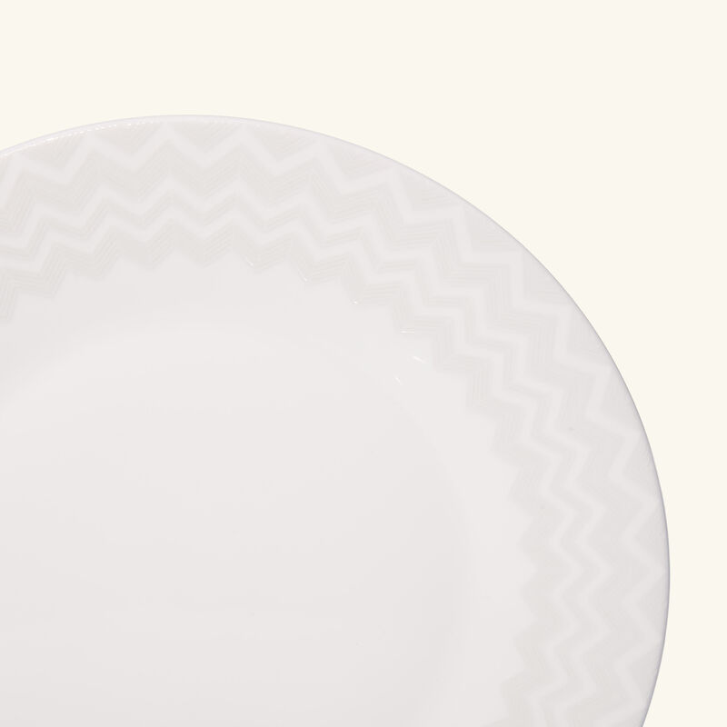 ZIG ZAG Dinner Plate Round White 27 cm Set of 2 missoni home zig zag dinner plate round white 27 cm set of 2