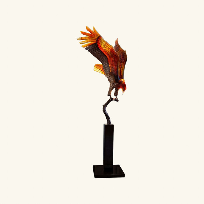 daum prestige eagle sculpture brown 250cm