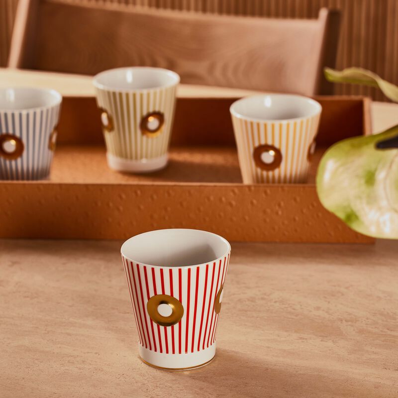 bernardaud delphos eolie drinking glass red