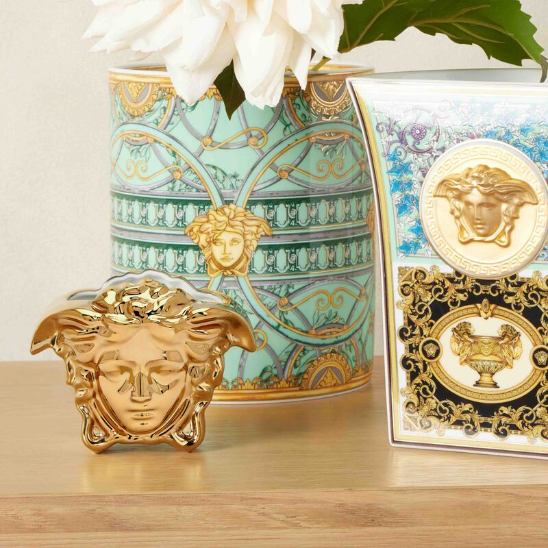 versace medusa grande vase mini gold
