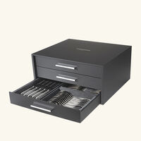 Storage Chest with 3 Drawers Black christofle storage chest with 3 drawers black