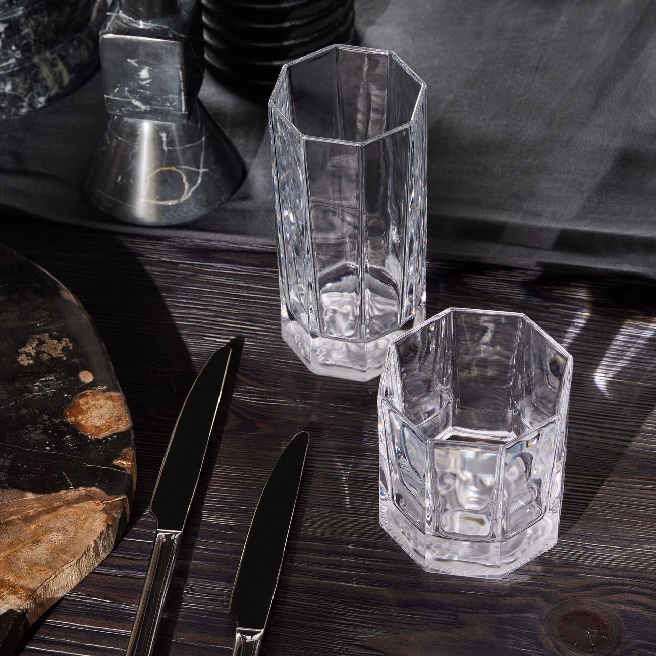 Medusa Lumiere Drinking Glass Clear Set Of 2 versace medusa lumiere drinking glass clear set of 2