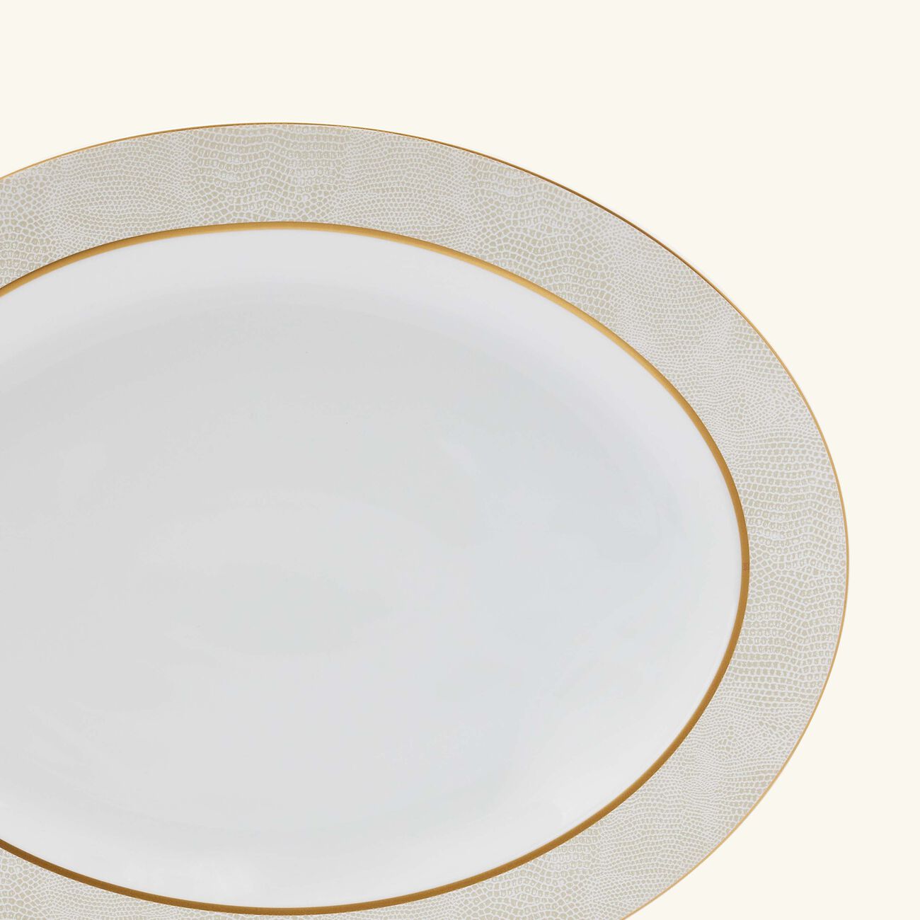Sauvage Blanc Serving Platter Oval Gold 39cm bernardaud sauvage blanc serving platter oval gold 39cm