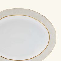 Sauvage Blanc Serving Platter Oval Gold 39cm bernardaud sauvage blanc serving platter oval gold 39cm