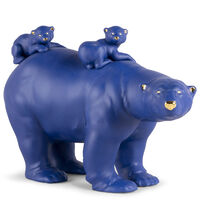 Mummy Bear And Babies Sculpture - Limited Edition, small