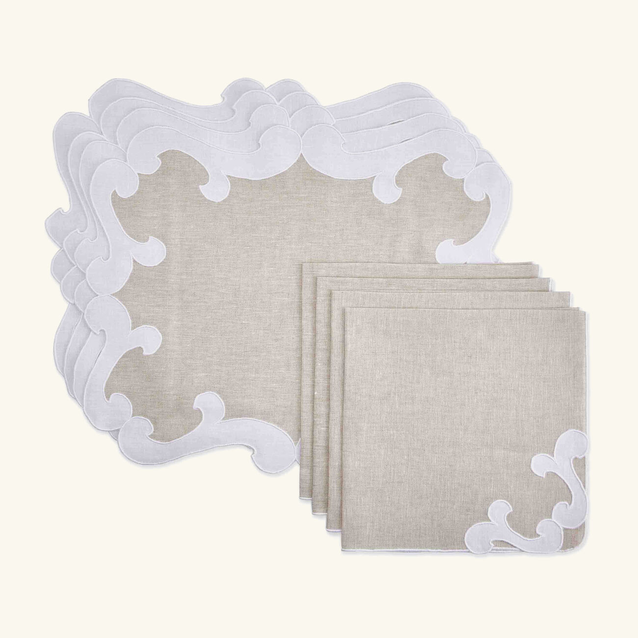 atelier houriatazi chambord placemat   napkin white set of 4