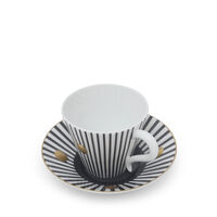 Delphos Brick black Cup And Saucer, small