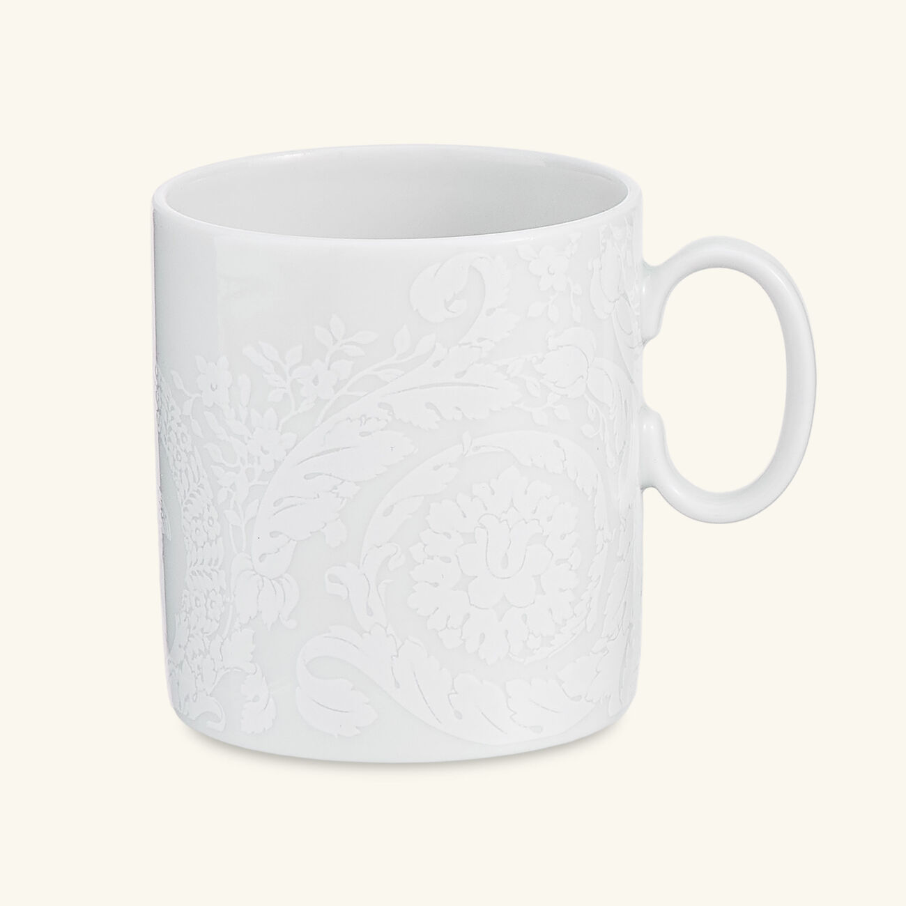 Barocco'92 Bianco Coffee Cup & Saucer White versace barocco 92 bianco coffee cup saucer white