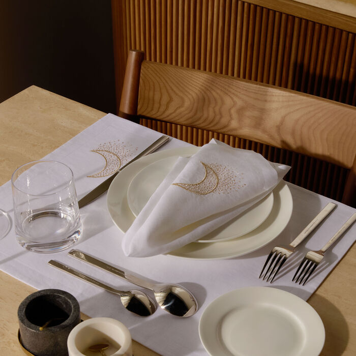 catherine denoual fairy moon napkin white