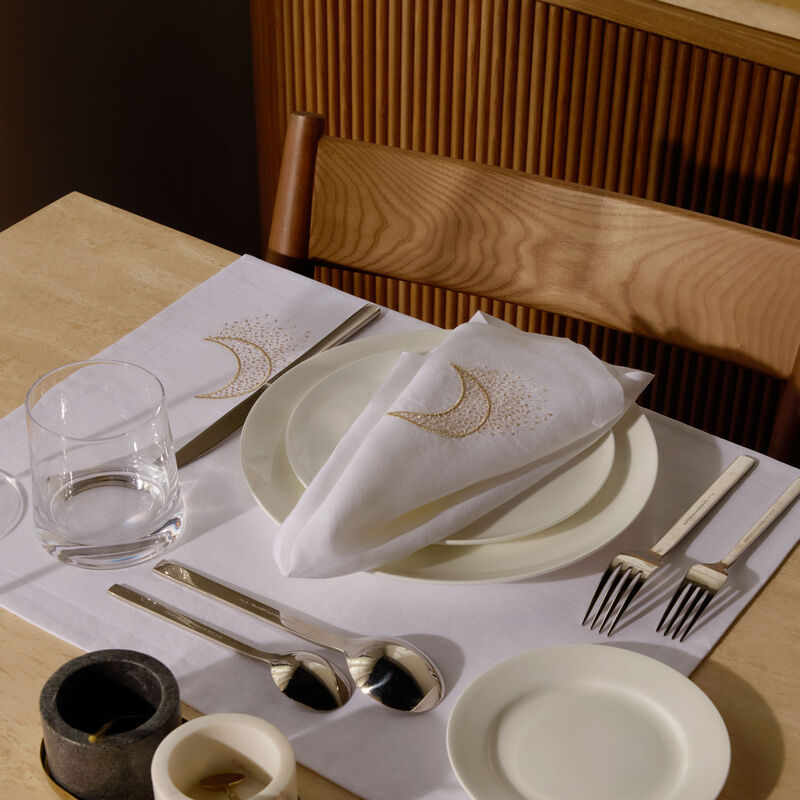 catherine denoual fairy moon napkin white